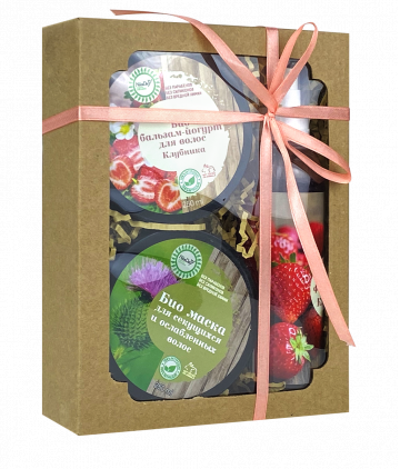 Набор для укрепления волос «Клубничный» №1