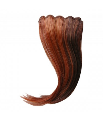 Цветная накладная прядь темно-медный